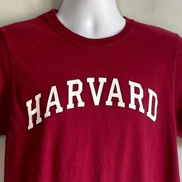 Harvard University Cotton Crimson Tee Shirt Medium - Picture 2 of 6